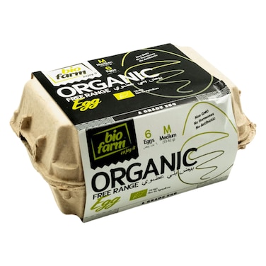 Biofarm Organic Free Range Eggs, Medium, 6 PCS
