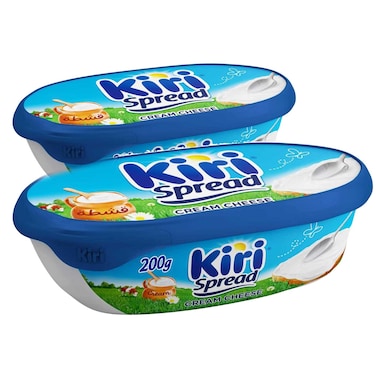 كيري عبوة جبنة كريمية قابلة للدهن، 200 غرام حزمة من 2