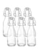FUFU 6Pack 8oz Flip Top Glass Bottle Swing Top Bottles with Airtight Seal Flip Caps for Kombucha, Beverages, Oil, Vinegar, Water, Soda, Kefir