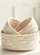 3 Pcs Rope Woven Storage Baskets Set