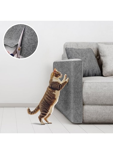 Cat Scratching Mat Self-Adhesive, 78.7"x15.8" Trimmable Cat Scratch Furniture Protector, Durable Cat Scratch Pad for Couches, Cat Trees, Walls, Easy to Install for Cat Owners