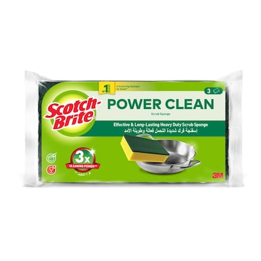 Scotch-Brite Heavy Duty Classic Flat Laminate Scrub Sponge 3 PCS