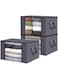 3 Pcs Large Capacity Sized Bags Large Wardrobe Organizer with Clear Window Clothes Storage Organizer Foldable Durableand Carry Handles， multi-purpose