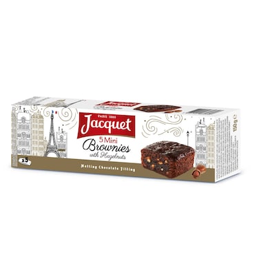 Jacquet 5 Mini Brownies with Hazelnuts, 150g