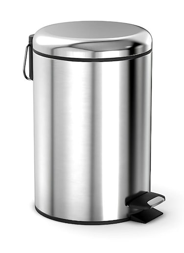 20 Liters Matte Finish Step Trash Can   Quiet-Close Lid, Fingerprint-Proof, Stainless Steel   Sleek Pedal Bin for Kitchen, Bathroom &amp; Home Use