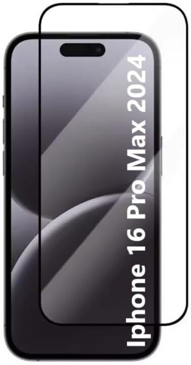 For Iphone 16 Pro Max Screen Protector, Tempered Glass [Full Adhesive][Full Coverage] [Bubble-Free] [Anti Scratch] HD Clear High Responsive Screen Protector for Iphone 16 Pro Max 2024 Black