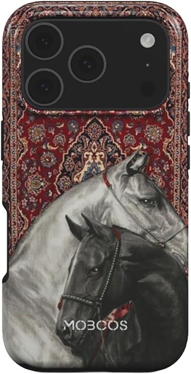 جراب Mobcos Dynasty Premium لهاتف iPhone 17 Pro، متوافق مع غطاء صلب مزدوج الطبقات مع حماية من السيليكون - غطاء مقاوم للخدوش والصدمات