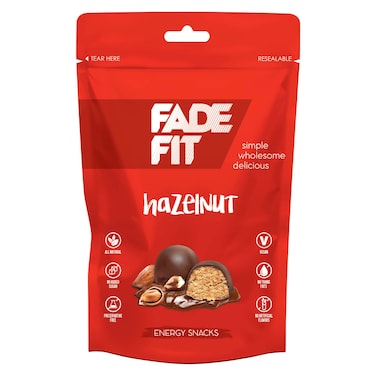 Fade Fit Chocolate and Hazelnut Energy Balls, 45g