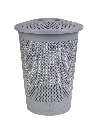 Portal AE Laundry Baskets, Modern Round Laundry Basket Storage With Lid Gray
