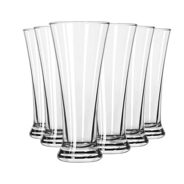 Libbey Flare Pilsner Glasses &ndash; 325ml (11oz) Premium Beer Glass Set &ndash; Brilliant Clarity, Timeless Design &ndash; Set of 6 &ndash; Model #18IN