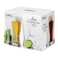 Libbey Chivalry Beer Glass &amp; Soda Glasses &ndash; 458ml Clear Textured Glassware &ndash; Durable &amp; Dishwasher Safe &ndash; Set of 6 &ndash; Model 2487IN