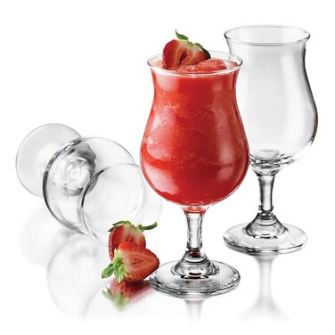 Libbey Poco Grande Glass &ndash; 3717 Embassy &ndash; 13.25 oz Tall Curved Cocktail Glass with Fluted Bowl &ndash; Pack of 6