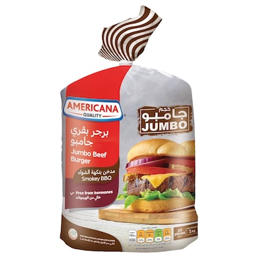 Americana Smokey BBQ Jumbo Beef Burger, 1kg