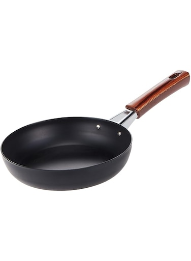 ROTWAL IRON BLACK COATED FRY PAN FOR INDUCTION STOVE AND GAS FROM JAPAN (20 CM)