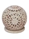 BKRAFT4U Unique Hand Carved Tealight Holder Sphere Shaped Made From Soapstone With Intricate Tendril Openwork Floral Decorative Lantern.