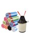 Thickened Drawstring Trash Bags Portable Plastic Handheld Kitchen Garbage Can Liners Large Size Durable Eco-Friendly 75pcs Bags
