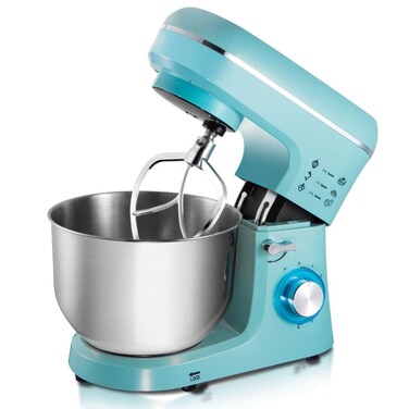 5.5L Electric Stand Mixer with Stainless Steel Bowl, 6 Speed Kitchen Mixer for Baking with Dough Hook, Beater &amp; Whisk