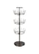 Household Essentials 2138 Three-Tier Adjustable Revolving Shoe Rack   Bronze