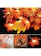 AUTOYSUR Thanksgiving Decorations Lighted Fall Garland, Maple Leaves String Lights Battery Operated 32.8 Ft 100 LED Fall Lights for Indoor Outdoor Holiday Autumn Home Party Halloween Decor