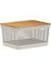 OU Basket Organizer Grid w/Bamboo Cover 8L Beige OR