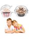 Cupcake Holders, Disposable Clear Plastic Single Cupcake Muffin Dome Holders Cases Individual Cupcake Boxes Bulk for Wedding, Party Cake, Muffin, Fruit Salad
