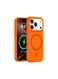 Mobcos iPhone 17 Pro Orange Elite Ring Premium Silicone MagSafe Case for iPhone   Silky Soft Touch   Military-Grade Shockproof Protection   Strong Magnetic Compatibility   Luxury Slim Cover