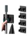 ECVV Mop Broom Holder Wall Mount 4PCS Mop Broom Garage Tool Organizer Heavy Duty with Hook Hanger Self-Adhesive Mop Hanger for Bathroom Kitchen
