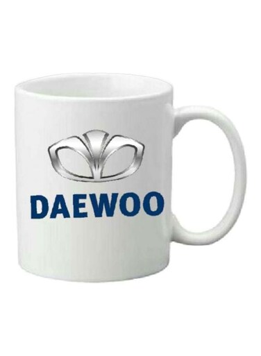 Print Printed Ceramic Mug White/Blue/Silver