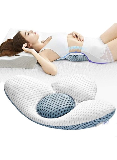 Lumbar Support Pillow for Sleeping&iuml;&frac14;&OElig;3D Air Mesh Back Pillow&iuml;&frac14;&OElig;Lumbar Pillow with Detachable Back Pillow&iuml;&frac14;&OElig;Lower Back Pain Relief&iuml;&frac14;&OElig;Washable&iuml;&frac14;&OElig;Suitable for Car Seat, Office Chair, Recliner and Bed
