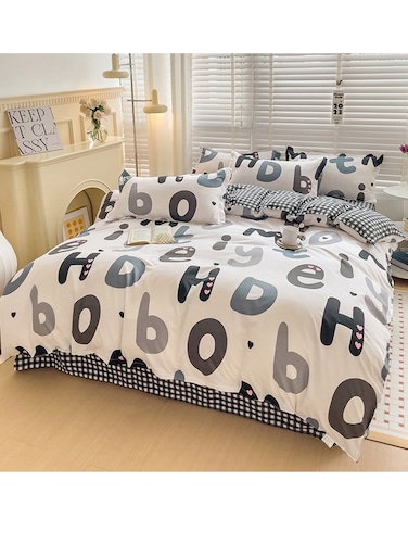4 Piece Set Bedding Modal Quilt Cover Set With 1 Quilt Cover 1 Sheet And 2 Pillowcases 1.5m Bed 160x210cm
