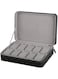 KMjungu Men's 10-Grid Faux Leather Watch Box Jewelry Bracelet OrganizerVelvet Display Rack Storage Case Tray Case Holder Travel Accessory For Men