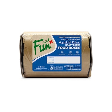 Fun Green Track Kraft Paper Food Boxes Brown 120x88x37mm 5 PCS