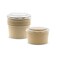 Fun Green Track Kraft Paper Multipurpose Containers With Lid Brown 1L 6 PCS