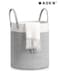 Versatile Woven Cotton Rope Laundry Basket with Comfortable Handles, Creating a Unique Storage View in the Nursery (Barrel Style)