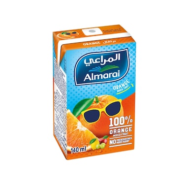 المراعي عصير برتقال 100% 140 مللل .