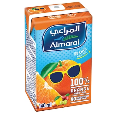 Almarai 100% Orange Mix Juice, 140ml