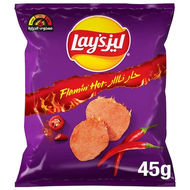 ليز رقائق بطاطس حارة ، 45 غرام