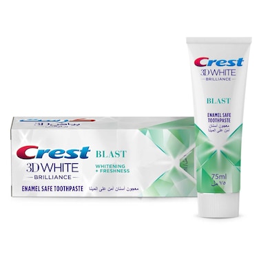 كريست 3D وايت بريليانس بيرل جلو معجون أسنان  للتبييض المتقدم مع مستخلصات اللؤلؤ آمن على المينا 75 ملل