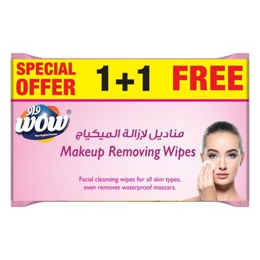 Wow Makeup Remover Wipes 25 Wipes, Pack of 2