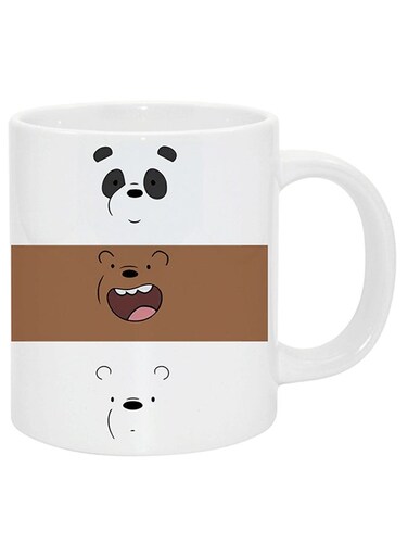 Panda Printed Coffee Mug White/Brown/Black