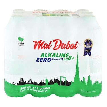 Mai Dubai Alkaline Zero Sodium Drinking Water 500ml Pack of 12