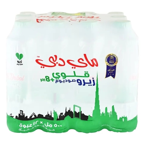 Mai Dubai Alkaline Zero Sodium Drinking Water 500ml Pack of 12