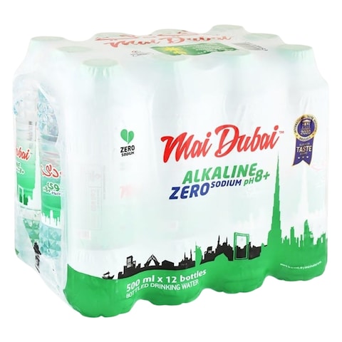 Mai Dubai Alkaline Zero Sodium Drinking Water 500ml Pack of 12