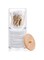 azzeell Acrylic Cotton Round Pad Holder and Qtip Holder Dispenser Set with Bamboo Lid, Stackable, Clear Plastic Bathroom Vanity Organizer for Makeup Cotton Pad Swab Ball