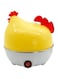 Fitto Hen-Shaped Yellow Egg Cooker - 7 Egg Capacity, Fast Electric Boiler for Hard, Soft, and Medium Eggs, Compact and Portable, Easy to Clean, Automatic Shutoff