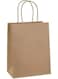 Kraft Paper Bags - Pack Of 50 Craft Small Paper Grocery Bags With Handles For Shopping, Party, Birthday, Wedding Gift, Retail, Merchandies Ecofreindly Reusable Brown (20X11X27 Cm)