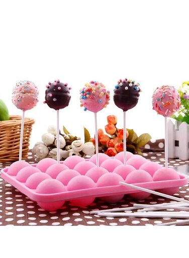 Hole Silicone Lollipop Mold DIY Chocolate Jelly Ice Ball Cake Molds Reusable mold Baked Dessert non-stick Mould Kitchen Tools