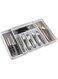 ELTOW Expandable Silverware Drawer Organizer, 8 Compartment Non-Slip &amp; Adjustable Silverware Trays for Kitchen Drawers, Kitchen Organization for Utensils, Cutlery, Flatware Storage - White