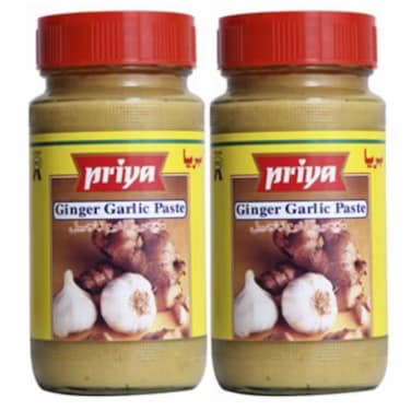 Priya Ginger Garlic Paste, 300g Pack of 2