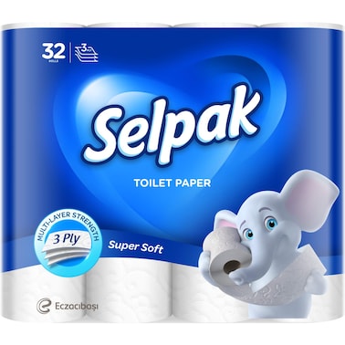 Selpak Toilet Paper Regular 3 Ply 32 Rolls
